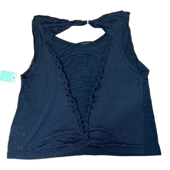 Minnie Mouse Womens Black Sleeveless Tank Top With Back Cutout Design Size Large - Picture 2 of 5